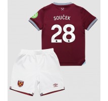 West Ham United Tomas Soucek #28 Koszulka Podstawowa dzieci 2025-26 Krótki Rękaw (+ krótkie spodenki)